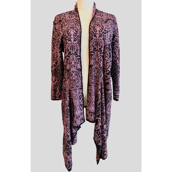 ZOZO Cardigan Sweater Womens Size XL Open Front Boho Artsy Festival Dark Romance - Picture 1 of 6